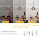 Small Black and Gold Chandelier- 6 Lights Geometric Pendant Light Fixture, Modern Industrial Chandeliers Hanging Lights for Entryway Dining Room Living Room Kitchen Island Hallway Foyer - Image 8