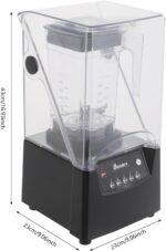 Commercial Grade 2200W Soundproof Blender with 1.8L Stainless Steel Jar - Heavy Duty 23000r/min Professional Juice/Shake/Smoothie Maker for Kitchen & Bar - Image 3