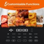 Fullwill Air Fryer 6QT with Clear window, 5-in-1 Multi-Function (Air Fry, Roast, Bake, Reheat, Dehydrate) with 7 One-Touch Presets, 85% Less Oil - Image 3