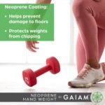 Gaiam Neoprene Dumbbell Hand Weight (Sold in Singles) – Non-Slip Free Weight for Home Gym, Fitness & Strength Training – Durable Exercise Dumbbell for Women & Men - Image 5