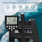 GYMAX Water Rowing Machine, Water Rower with Adjustable Resistance & LCD Display, Easy-Transportation Rower for Whole Body Exercise Cardio Training - Image 3