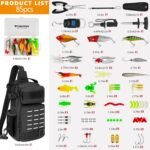 THKFISH 85Pcs Fishing Tool Kit, Fishing Backpack with Tackle Boxes Included, Fishing Tackle Kit Include Fishing Bait Lure Gear Kit, Fishing Pliers, Fish Hook Remover, Lip Gripper - Image 3