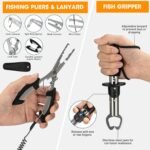 THKFISH 85Pcs Fishing Tool Kit, Fishing Backpack with Tackle Boxes Included, Fishing Tackle Kit Include Fishing Bait Lure Gear Kit, Fishing Pliers, Fish Hook Remover, Lip Gripper - Image 7
