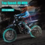 KOOZ HP115E Electric Dirt Bike Ebike for Kids and Teens, 40 MPH 60V 2000W (Max 3000W) Offroad Motorcycle with 14"/12" Tires, Hydraulic Brakes, Ideal for Offroad Riding (40 MPH Red) - Image 6