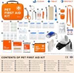 Cat & Dog First Aid Kit for Car - Pet Emergency Kit for Home Office Travel – Dog Camping Essentials with Digital Thermometer, Muzzle & Mini First Aid Pouch - Image 3
