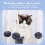 Hey-brother Cat Tree Tower, Scratching Posts with Removable Toys, Cozy Condo, Platform, Hammock, Sisal Scratch Board and Ball for Indoor Kittens, 41.3 Inches, Smoky Gray MPJ008SG - Image 4