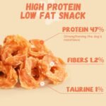 Dog Treats Chicken Jerky Rings, Rawhide-Free Grain-Free Real Dried Tenders Natural Chicken Breast Dog Chewy Training Snacks for Small Medium Large Dogs Large Pack, 10.6 oz - Image 4
