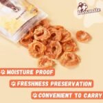 Dog Treats Chicken Jerky Rings, Rawhide-Free Grain-Free Real Dried Tenders Natural Chicken Breast Dog Chewy Training Snacks for Small Medium Large Dogs Large Pack, 10.6 oz - Image 6