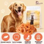Dog Treats Chicken Jerky Rings, Rawhide-Free Grain-Free Real Dried Tenders Natural Chicken Breast Dog Chewy Training Snacks for Small Medium Large Dogs Large Pack, 10.6 oz - Image 8