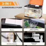 hygger Smart Aquarium Starter Kit, Glass Fish Tank with 24/7 Mode Light, Heater, Water Pump, Filter Media, Auto Feeder,Water Changer, Cleaning Tool, Fishing Net,Timer Automatic Switch (10 Gallon) - Image 4