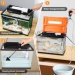 hygger Smart Aquarium Starter Kit, Glass Fish Tank with 24/7 Mode Light, Heater, Water Pump, Filter Media, Auto Feeder,Water Changer, Cleaning Tool, Fishing Net,Timer Automatic Switch (10 Gallon) - Image 5