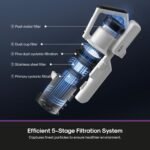 Eureka Cordless Vacuum Cleaner, Anti-Tangle Brushroll, Rechargeable Stick Vacuum, Lightweight for Carpet, Hard Floor, Pet Hair, White NEC280WH - Image 5