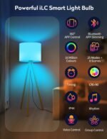 iLC Smart Light Bulb (150 Watt Equivalent) Compatible with Alexa Only, 1550 Lumens, Color Changing Warm White 2700K, 14W Bright LED Bulbs (4 Pack) - Image 5