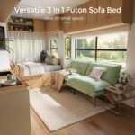 LINSY HOME Futon Sofa Bed, 70" Futon Couch with Adjustable Backrest and Armrest, Comfy Loveseat Convertible Folding Sleeper Sofa Couches for Small Spaces Living Rooms Apartment Office - Image 5