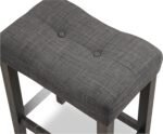 Roundhill Furniture Sora Wood 3-Piece Counter Height Dining Set, Grey,Grey - Image 8