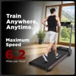 Walden Sports Folding Electric Treadmill with Handle - Portable Running Machine LCD Screen - 6.2mp/h Adjustable Speed - Image 3