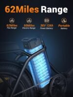 MilePort 1 Folding Electric Bike for Adults | 700W Peak Motor | 20MPH Top Speed | 62 Miles Range | 468Wh Removable Battery | 20"x3.0" Fat Tires | 7-Speed Folding Commuter E-Bike - Image 4