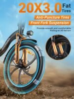 MilePort 1 Folding Electric Bike for Adults | 700W Peak Motor | 20MPH Top Speed | 62 Miles Range | 468Wh Removable Battery | 20"x3.0" Fat Tires | 7-Speed Folding Commuter E-Bike - Image 5