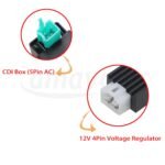 Complete Electrics Stator Coil CDI Wiring Harness Spark Plug Kits Aftermarket Replacement Parts Fit for 50cc 70cc 110cc 125cc ATV Go Kart Quad 4 Wheeler Dirt Pit Bikes. - Image 8