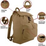 Rothco Canvas Daypack – Heavy-Duty Cotton Canvas Backpack for Hiking, Camping, Traveling, and Daily Use – 34L Capacity - Image 3