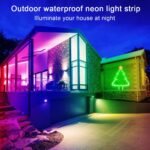 50Ft Led neon Rope Lights Music Sync IP65 Waterproof Flexible Led Rope Lights 40Key Remote/APP Control,Outdoor RGB Neon Lights, DIY Wall Decor Led Neon Strip Lights for Bedroom Indoor. - Image 5