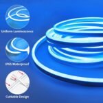 50Ft Led neon Rope Lights Music Sync IP65 Waterproof Flexible Led Rope Lights 40Key Remote/APP Control,Outdoor RGB Neon Lights, DIY Wall Decor Led Neon Strip Lights for Bedroom Indoor. - Image 6