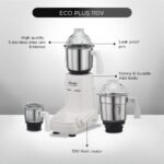Preethi Eco Plus Mixer Grinder, White, 3 Jar - Image 4