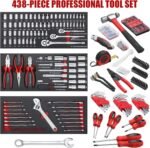 438-Piece Mechanics Tool Set with 3-Drawer Heavy Duty Metal Box Repair Tool Kit - Image 3