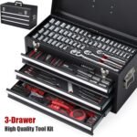 438-Piece Mechanics Tool Set with 3-Drawer Heavy Duty Metal Box Repair Tool Kit - Image 7