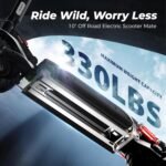 Circooter T4 Electric Scooter for Adults, 800W Brushless Motor & 28 MPH, 25 Miles Range, 10" Pneumatic Off-Road Tires, APP Control, Foldable for Commuting & Outdoor Adventure - Image 6