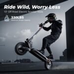 Circooter T4 Electric Scooter for Adults, 800W Brushless Motor & 28 MPH, 25 Miles Range, 10" Pneumatic Off-Road Tires, APP Control, Foldable for Commuting & Outdoor Adventure - Image 7