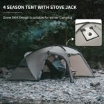 Naturehike Massif Hot Tent with Stove Jack, Waterproof Windproof 4 Season Tent, 2/4 Person Cold Weather Winter Tents for Camping - Image 4