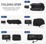 20L Hiking-Daypack Lightweight Foldable Travel Packable Backpack for Camping Cycling Outdoor, Black - Image 7