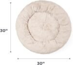 Best Friends by Sheri The Original Calming Donut Dog Bed – Washable Plush Pet Bed for Medium Breeds up to 45 lbs, Lux Faux Fur, Oyster, Medium (30" x 30") - Image 4