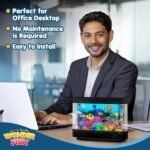 Artificial Fish Tank Virtual Ocean Toy - Mini Office Desk Aquarium, Moving Motion Lamp Night Light with, Fun Gift for Kids and Adults - Image 5