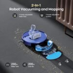 Robot Vacuum and Mop Combo with APP/Voice/Remote Control, 2 in 1 Vacuuming & Mopping Robot, Schedule, Strong Suction, Tangle-Free, Slim & Quiet, for Homes with Pets, Low Pile Carpet & Hard Floors - Image 3