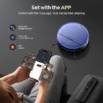 Robot Vacuum and Mop Combo with APP/Voice/Remote Control, 2 in 1 Vacuuming & Mopping Robot, Schedule, Strong Suction, Tangle-Free, Slim & Quiet, for Homes with Pets, Low Pile Carpet & Hard Floors - Image 6