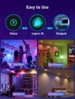 Lepro BR1 AI LED Smart Bulbs - AI Generated Lighting, LightGPM 2 with LLM, LightBeats Music Sync, Voice Control Via App, RGBWW Colors, Compatible with Alexa & Google Assistant, BR30 E26 8W, 4 Packs - Image 4