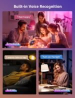 Lepro BR1 AI LED Smart Bulbs - AI Generated Lighting, LightGPM 2 with LLM, LightBeats Music Sync, Voice Control Via App, RGBWW Colors, Compatible with Alexa & Google Assistant, BR30 E26 8W, 4 Packs - Image 5