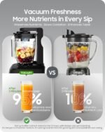 Vacuum Blender, 35000RPM Commercial & Household Professional Blender for Smoothies, 56oz Tritan Cup, Nut Milk, Fresh Juice, Baby Food, Protein Shakes, with Self Clean, Dishwasher Safe, Quiet Shield - Image 3