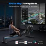 MERACH Rowing Machines for Home, Adjustable Air Resistance Professional Indoor Rowing Machine, Ergonomic Comfort Seat, Performance Monitor and Device Holder, Easy Storage - Image 6