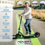 Hover-1 Alpha Foldable Electric Scooter with 450W Brushless Motor, 18 mph Max Speed, 10” Air-Filled Tires and 12 Mile Range - Image 3