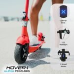 Hover-1 Alpha Foldable Electric Scooter with 450W Brushless Motor, 18 mph Max Speed, 10” Air-Filled Tires and 12 Mile Range - Image 4