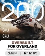 E-Bike Rack with Ramp, Hitch 2 Bike Rack, 200 lbs Capacity Electric Bike Carrier, Foldable Platform Mount for Cars, Trucks, SUVs, Minivans, Up to 5-Inch Fat Tire for 2'' Receiver - Image 3