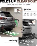 E-Bike Rack with Ramp, Hitch 2 Bike Rack, 200 lbs Capacity Electric Bike Carrier, Foldable Platform Mount for Cars, Trucks, SUVs, Minivans, Up to 5-Inch Fat Tire for 2'' Receiver - Image 5