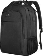 MATEIN Business Laptop Backpack, 15.6 Inch Travel Laptop Bag Rucksack with USB Charging Port, Water-Resistant Bag Daypack for Work College Computer Men Women Backpack, Black - Image 6