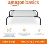Amazon Basics Cooling Elevated Breathable Pet Bed For Dog, X-Large (60.1 x 37.1 x 8.9 Inches), 1 count, Grey - Image 3