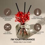 COCODOR Flower Reed Diffuser Set / 6.7oz / White Jasmine/Scent Diffuser with Sticks Home Fragrance Reed Diffuser for Bathroom Shelf Decor - Image 3