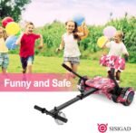 SISIGAD Scooter Seat Attachment, 6.5'' Self Balancing Scooters Go Kart with Bluetooth and LED Lights,Kids Boys Girls Adults - Image 3