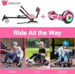 SISIGAD Scooter Seat Attachment, 6.5'' Self Balancing Scooters Go Kart with Bluetooth and LED Lights,Kids Boys Girls Adults - Image 4